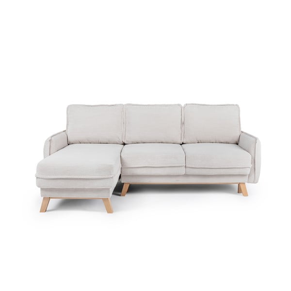 Bēšs velveta salokāms stūra dīvāns (ar maināmu stūri) Tori – Bonami Selection