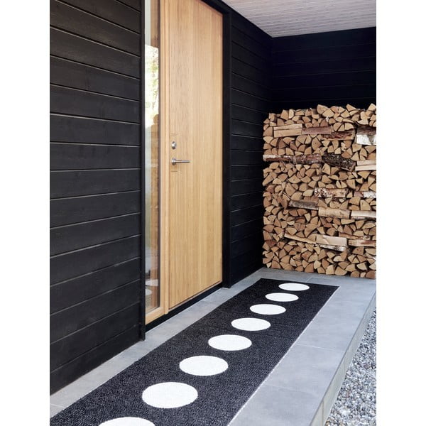 Melnbalts iekštelpu un āra celiņa paklājs 70x225 cm Vera Black – Pappelina-image-3