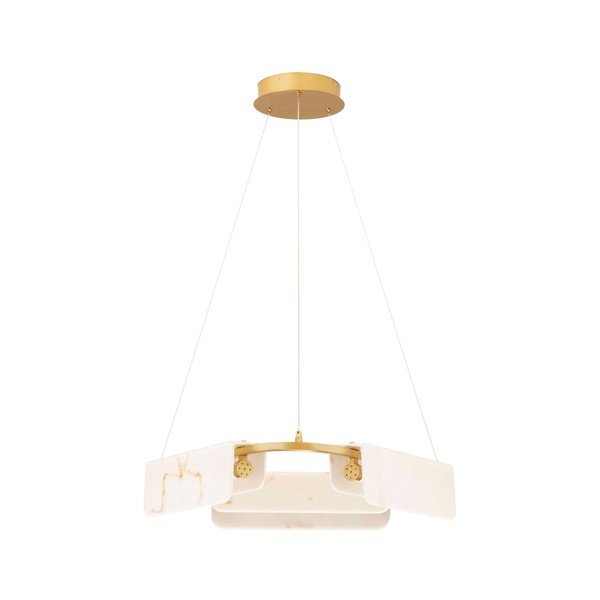 Krēmkrāsas/misiņa krāsas LED piekaramā lampa ar marmora imitāciju ar regulējamu spilgtumu ø 63 cm Aider – Nova Luce