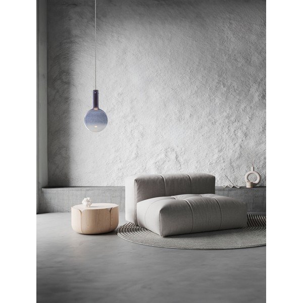 Zila stikla LED piekaramā lampa ar regulējamu spilgtumu ø 25 cm Nostos – Nova Luce-image-1