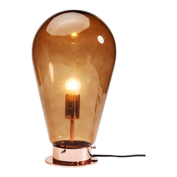 Oranžā Kare dizaina galda lampa ar spuldzīti