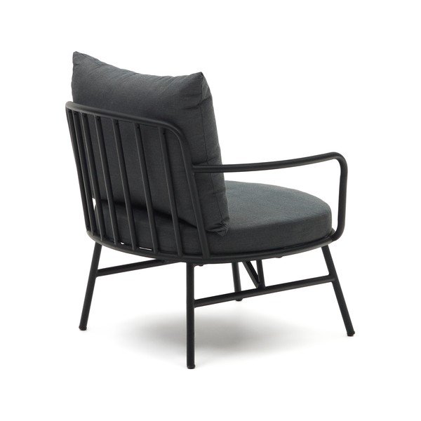 Melns metāla dārza krēsls Bramant – Kave Home-image-2