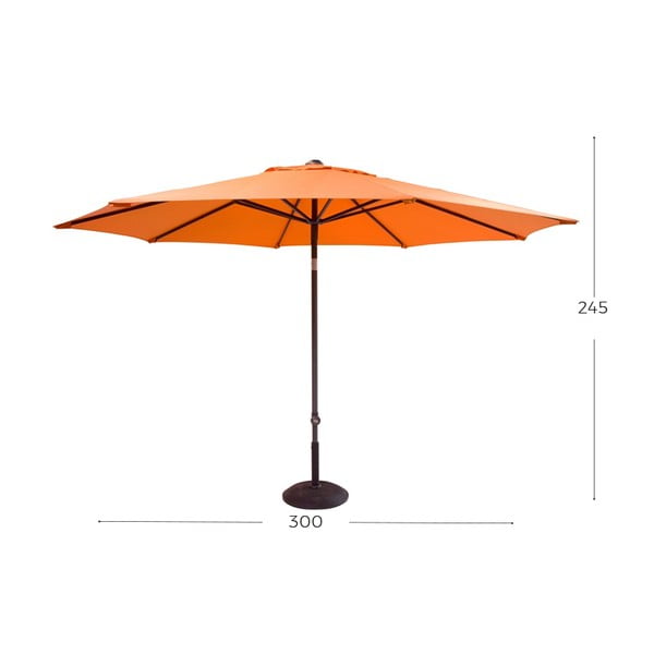 Oranžs dārza saulessargs Hartman Solar, ø 300 cm-image-1