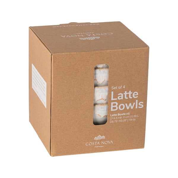 Baltas māla bļodas (4 gab.) ø 15 cm Latte – Costa Nova-image-4