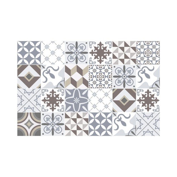 24 dekoratīvo sienas uzlīmju komplekts Ambiance Mosaic Portugal, 15 x 15 cm-image-2