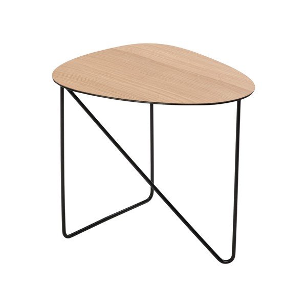 Dabīga toņa metāla žurnālgaldiņš 37x44 cm Curve M Wood – LIND DNA