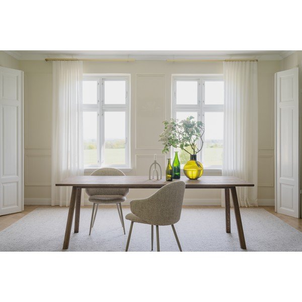 Ozola masīvkoka izvelkams ēdamgalds 95x220 cm Clapperton – Rowico-image-1