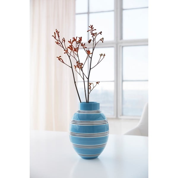 Zila keramikas vāze Kähler Design Nuovo, augstums 30 cm-image-3