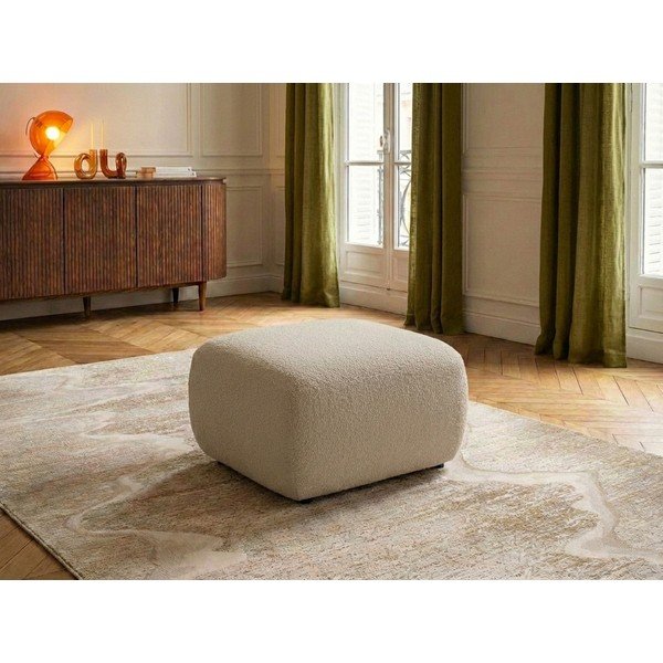 Bēšs kāju soliņš no buklē auduma Montaigne – Bobochic Paris-image-1