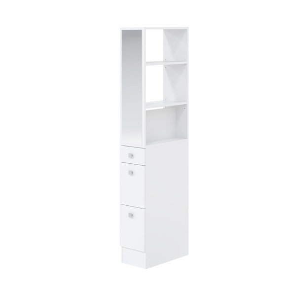 Balts vannasistabas skapis ar spoguli 24x180 cm Combi - TemaHome -image-2