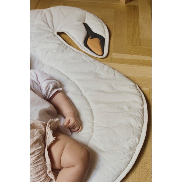 Krēmkrāsas bērnu rotaļu paklājiņš 100x110 cm Swan – Lorena Canals-image-3