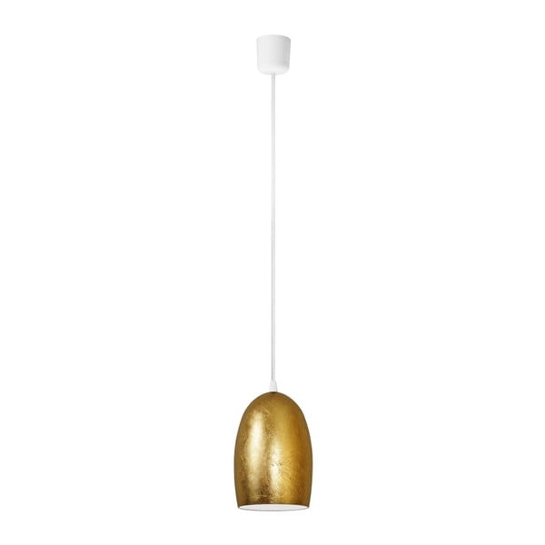 Zelta piekaramā lampa ar baltu vadu Sotto Luce Ume, ⌀ 13,5 cm