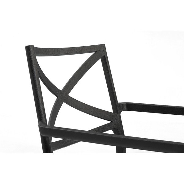 Melns plastmasas dārza krēsls Metalix – Keter-image-3