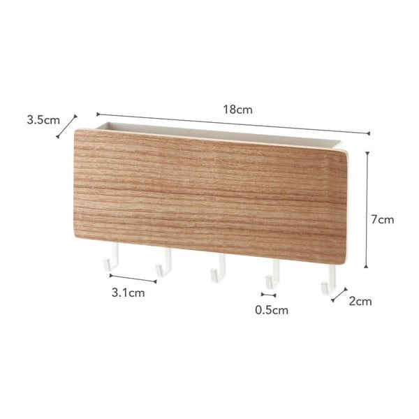 Balts sienas atslēgu turētājs YAMAZAKI Rin-image-3