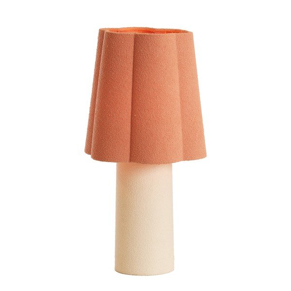 Lašrozā/krēmkrāsas galda lampa ar auduma abažūru (augstums 50 cm) Musaby – Light & Living-image-3