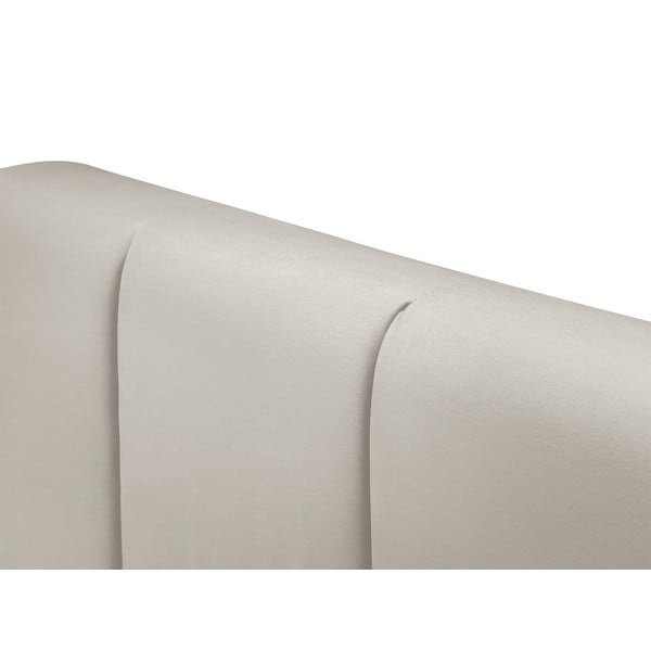 Bēša samta divguļamā gulta Mazzini Beds Afra, 200 x 200 cm-image-4