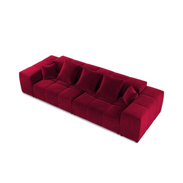 Sarkans samta dīvāns 320 cm Rome Velvet – Cosmopolitan Design -image-3