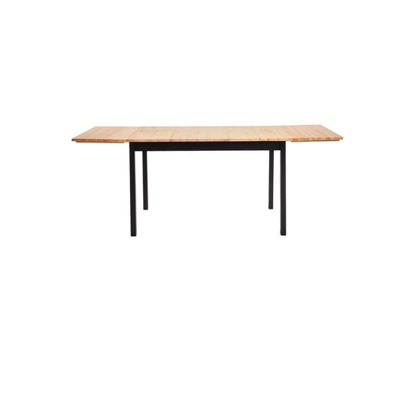 Saliekamais ēdamgalds no priedes koka ar melnu konstrukciju Bonami Essentials Brisbane, 120 (200) x 70 cm-image-2