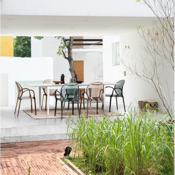 Gaiši brūns plastmasas dārza krēsls Camilla – Bizzotto-image-1