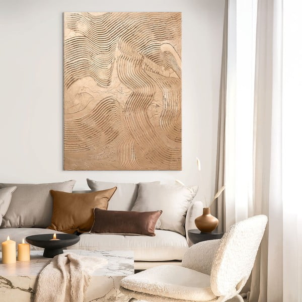 Ar rokām apgleznota glezna 88x118 cm Metallic Brown – Malerifabrikken-image-1