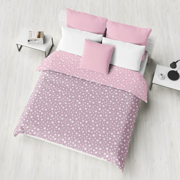 Violeti un rozā gaiši stepēts gultas pārklājs Cassie Puro, 160 x 220 cm