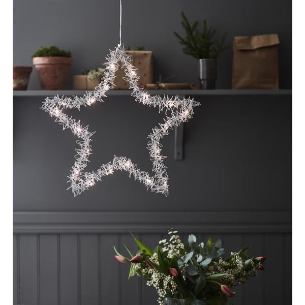 Sudraba krāsas gaismas dekors ar Ziemassvētku motīvu ø 46 cm Tangle – Markslöjd