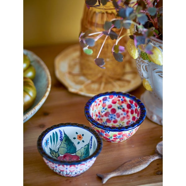 Sarkanas akmensmasas servēšanas bļodiņas (2 gab.) 95 ml Florist – Bloomingville-image-2