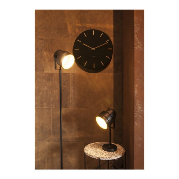 Melns sienas pulkstenis Karlsson Charm-image-3