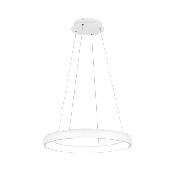 Balta LED piekaramā lampa ar regulējamu spilgtumu un metāla abažūru ø 75 cm Cardona – Trio-image-1