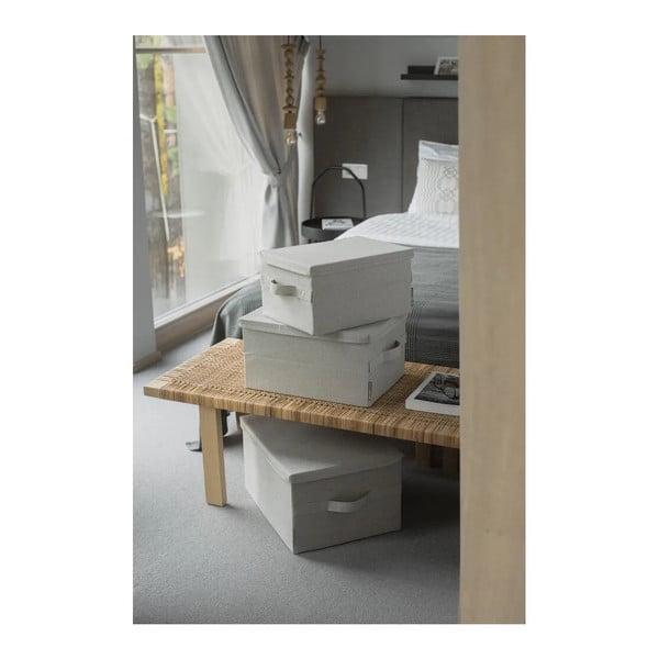 Melna tekstila uzglabāšanas kaste ar vāku 35x26x19 cm Soft Storage – Bigso-image-4