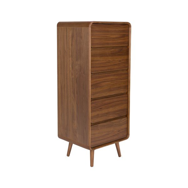 Brūna oša masīvkoka kumode 45x112x40 cm Rise – Zuiver-image-2