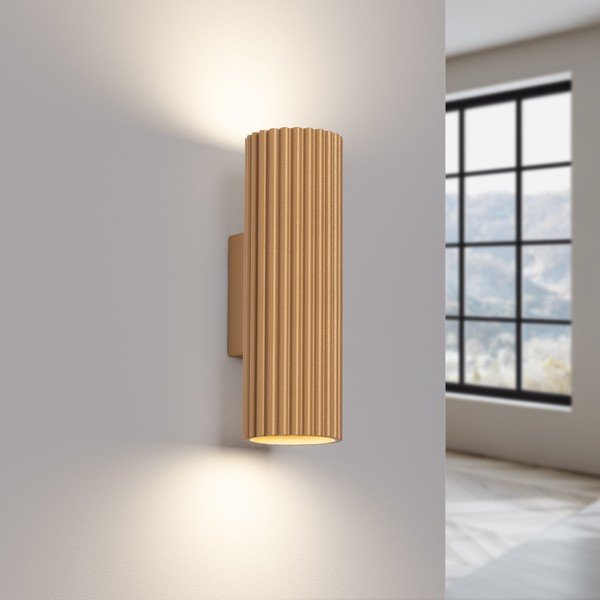 Zelta krāsas sienas lampa Gleam – Sollux-image-1