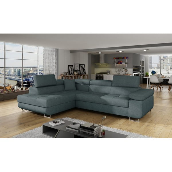 Zils salokāms/ar uzglabāšanas vietu stūra dīvāns (ar kreiso stūri/L veida) Anton – ELTAP-image-3