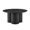 Melns apaļš žurnālgaldiņš ø 80 cm Lua – MOME