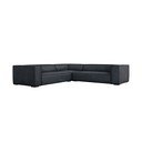 Tumši zils ādas stūra dīvāns (ar maināmu stūri) Madame – Windsor & Co Sofas