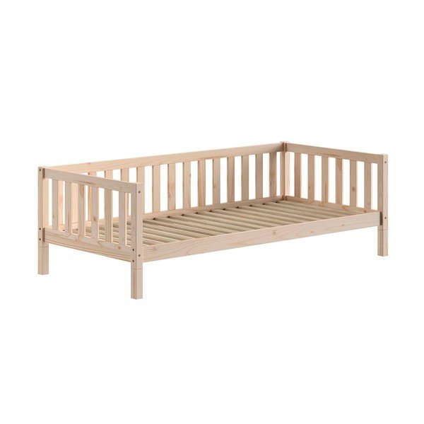 Dabīga toņa priedes masīvkoka bērnu gulta ar redelēm 90x200 cm Dallas – Vipack