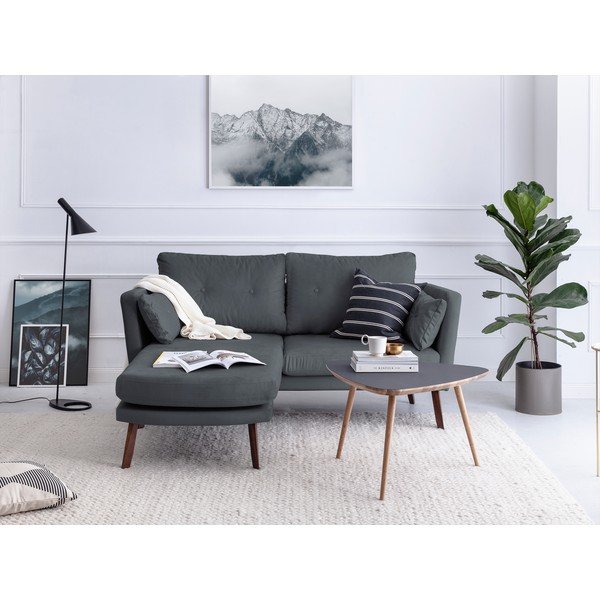 Mazzini Sofas Elena trīsvietīgs dīvāns, pelēks, ar kreiso stūri-image-1