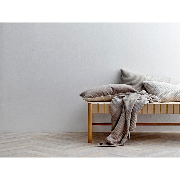 Bēšs kokvilnas un vilnas maisījuma spilvens Södahl Wave Knit, 40 x 60 cm-image-1