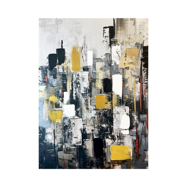 Attēls ar manuāli gleznotiem elementiem 70x100 cm Cityscape – Styler