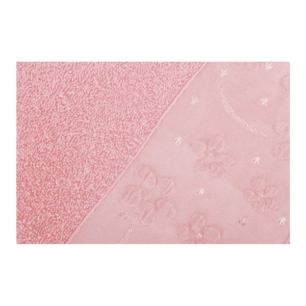 2 rozā kokvilnas dvieļu komplekts Marianis, 50 x 90 cm