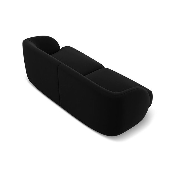 Melns samta dīvāns 184 cm Miley – Micadoni Home-image-2