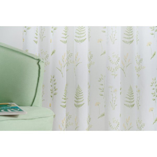 Balts/zaļš dienas aizkars 140x245 cm Caledonia – Mendola Fabrics-image-3