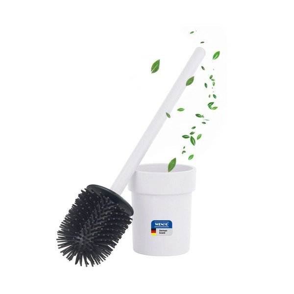 Balta plastmasas tualetes birste ar uzstādīšanu bez urbšanas ar Turbo-Loc stiprinājumu Lizan – Wenko-image-2