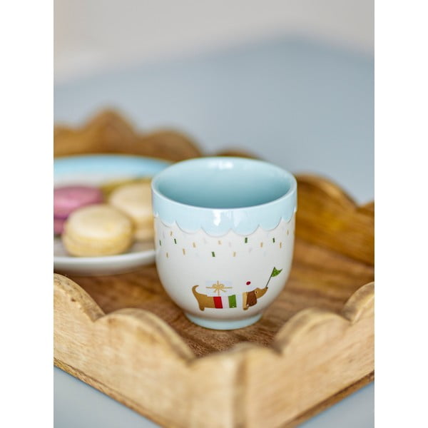 Zila/krēmkrāsas akmensmasas bērnu krūze 150 ml Celebrate – Bloomingville Mini-image-1