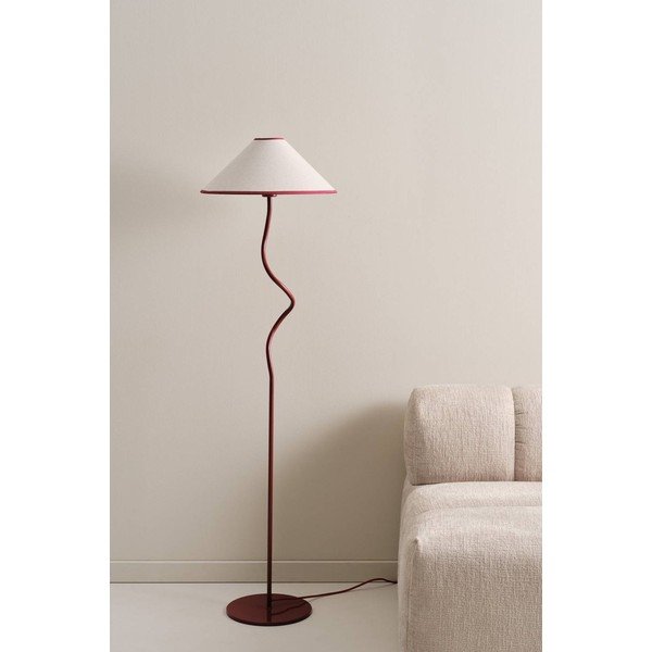 Sarkana/balta tekstila stāvlampa ar regulējamu spilgtumu (augstums 148 cm) Juliet – Jotex-image-2