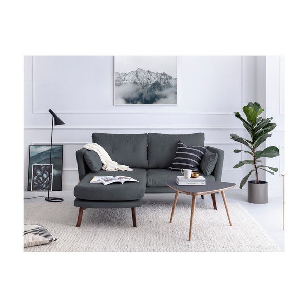 Mazzini Sofas Elena trīsvietīgs dīvāns, pelēks, ar kreiso stūri-image-2