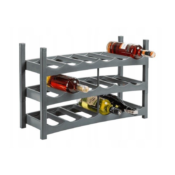 Pelēks plastmasas vīna statīvs Vario – Rotho-image-4