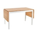 Izvelkams pusdienu galds no priedes koka ar baltu konstrukciju Bonami Essentials Brisbane, 120 (200) x 70 cm
