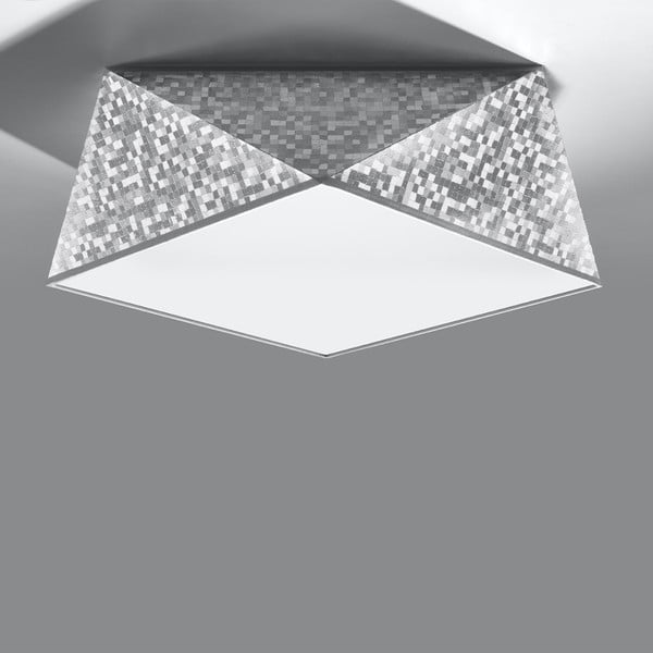 Sudraba krāsas griestu lampa 35x35 cm Koma – Sollux-image-2