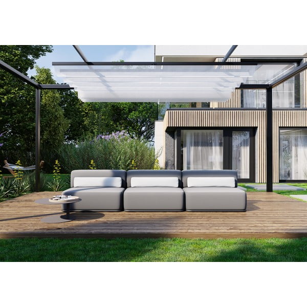 Gaiši pelēks dārza modulārais dīvāns 306 cm Straw – Sit Sit-image-3